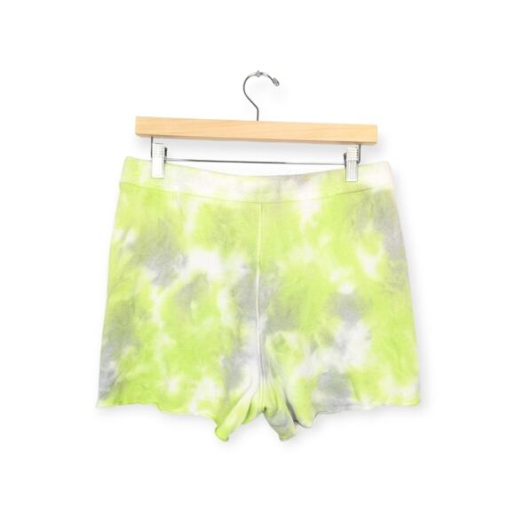 Free People Intimately Green Tie Dye Kelly Washed Drawstring Shorts Size M - Picture 2 of 7